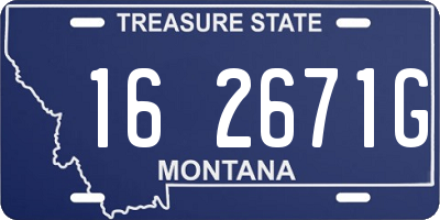 MT license plate 162671G