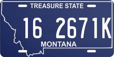 MT license plate 162671K