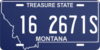 MT license plate 162671S