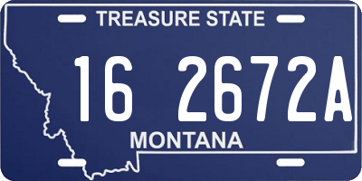 MT license plate 162672A