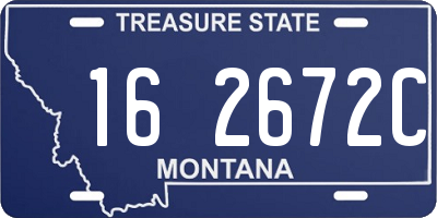 MT license plate 162672C