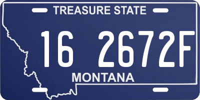 MT license plate 162672F