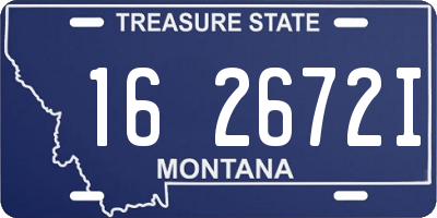 MT license plate 162672I