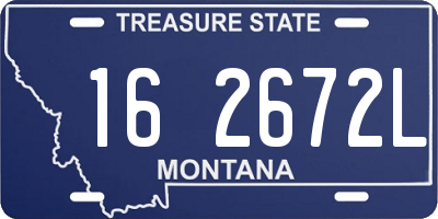 MT license plate 162672L