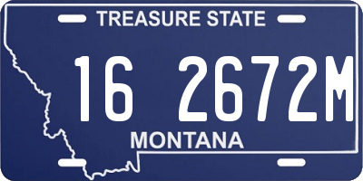 MT license plate 162672M