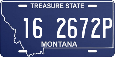 MT license plate 162672P