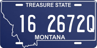 MT license plate 162672Q