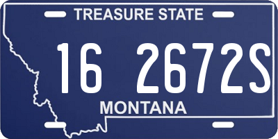 MT license plate 162672S