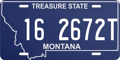 MT license plate 162672T