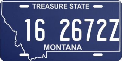 MT license plate 162672Z