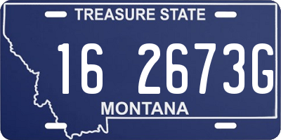 MT license plate 162673G