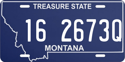 MT license plate 162673Q