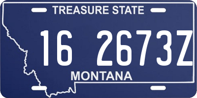MT license plate 162673Z