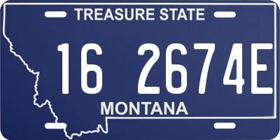 MT license plate 162674E