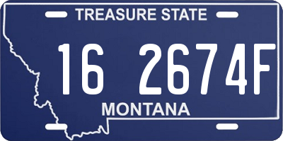 MT license plate 162674F