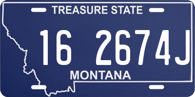 MT license plate 162674J