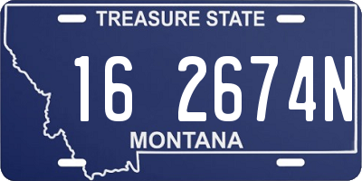 MT license plate 162674N