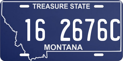 MT license plate 162676C