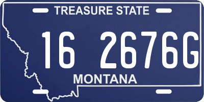 MT license plate 162676G