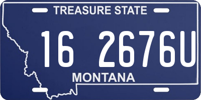 MT license plate 162676U