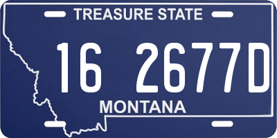 MT license plate 162677D