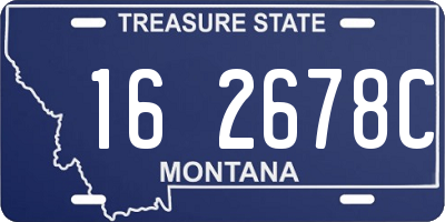 MT license plate 162678C