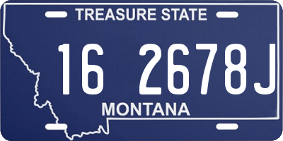 MT license plate 162678J