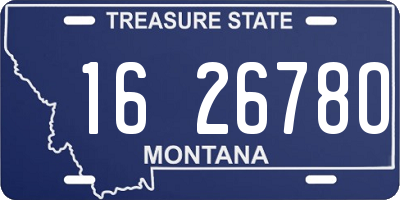 MT license plate 162678O
