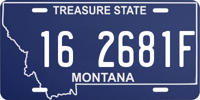 MT license plate 162681F