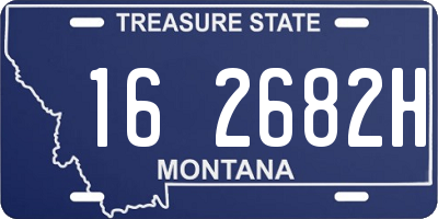 MT license plate 162682H