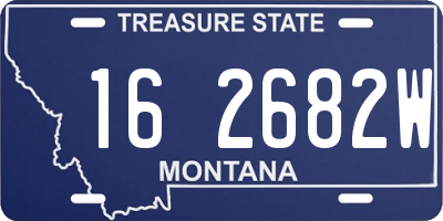 MT license plate 162682W