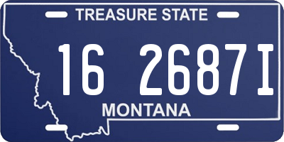 MT license plate 162687I