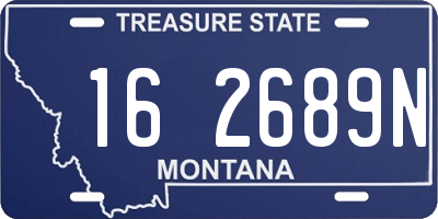 MT license plate 162689N
