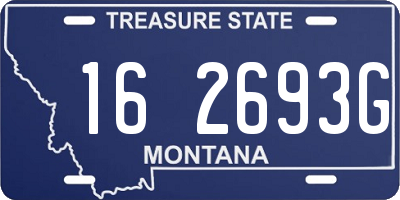 MT license plate 162693G