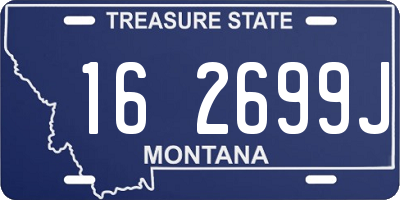 MT license plate 162699J
