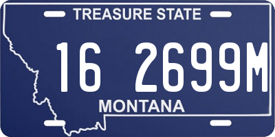 MT license plate 162699M