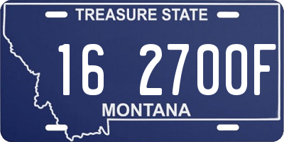 MT license plate 162700F