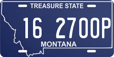MT license plate 162700P