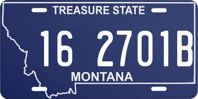 MT license plate 162701B