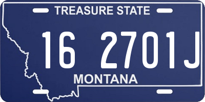 MT license plate 162701J