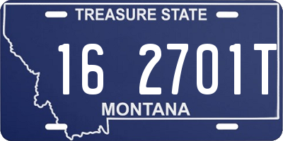 MT license plate 162701T