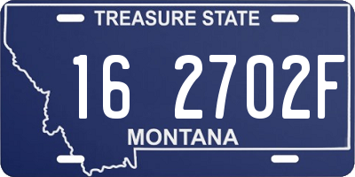 MT license plate 162702F