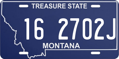 MT license plate 162702J