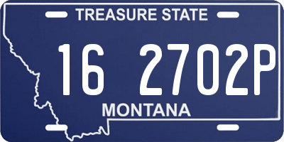 MT license plate 162702P