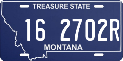 MT license plate 162702R
