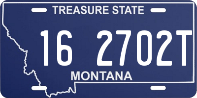 MT license plate 162702T