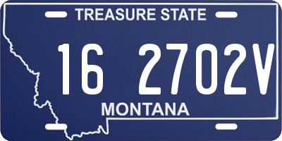MT license plate 162702V
