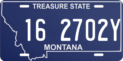 MT license plate 162702Y