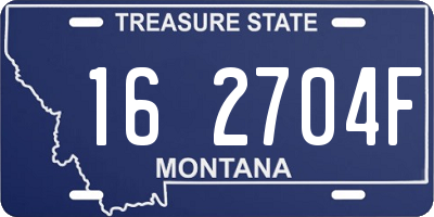 MT license plate 162704F