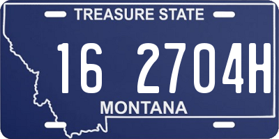 MT license plate 162704H